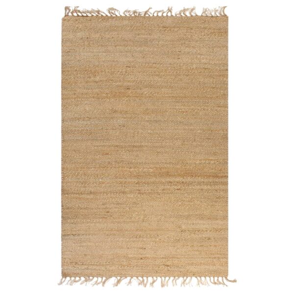 Handgewebter Teppich Jute  Natur