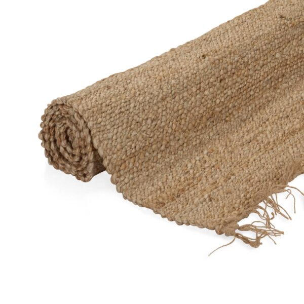 Handgewebter Teppich Jute  Natur - Image 2