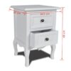 Nachtschränke 2 Stk. mit 2 Schubladen MDF - Image 8