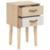Nachttisch mit 2 Schubladen 30x25x49,5 cm Massivholz Kiefer - Image 2