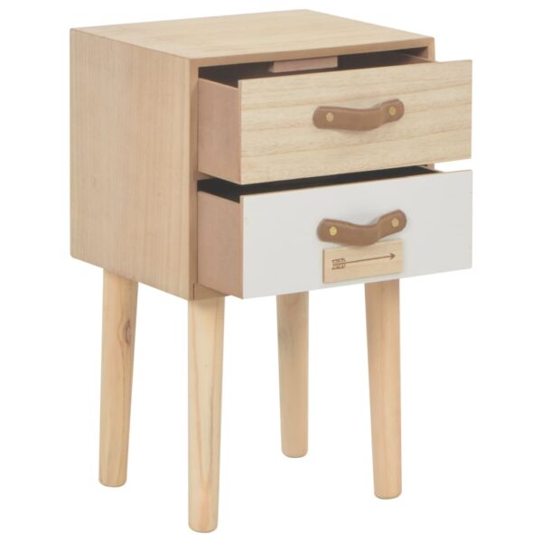 Nachttisch mit 2 Schubladen 30x25x49,5 cm Massivholz Kiefer - Image 2