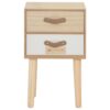 Nachttisch mit 2 Schubladen 30x25x49,5 cm Massivholz Kiefer - Image 3