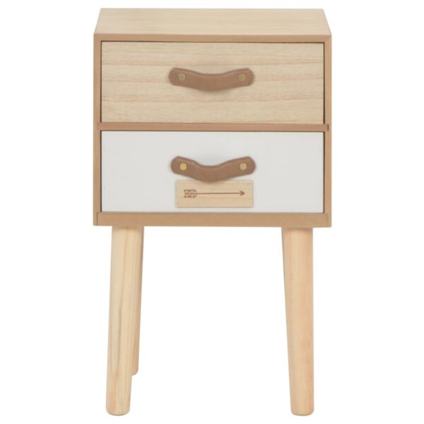 Nachttisch mit 2 Schubladen 30x25x49,5 cm Massivholz Kiefer - Image 3