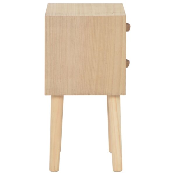 Nachttisch mit 2 Schubladen 30x25x49,5 cm Massivholz Kiefer - Image 4