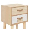 Nachttisch mit 2 Schubladen 30x25x49,5 cm Massivholz Kiefer - Image 6