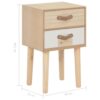 Nachttisch mit 2 Schubladen 30x25x49,5 cm Massivholz Kiefer - Image 8