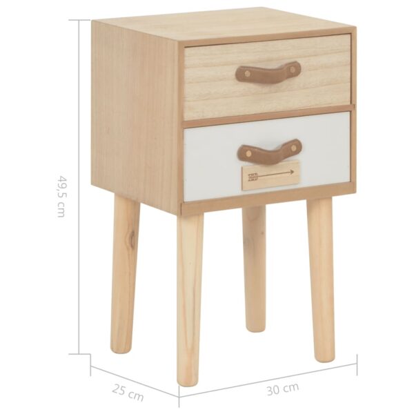 Nachttisch mit 2 Schubladen 30x25x49,5 cm Massivholz Kiefer - Image 8