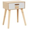 Nachttisch mit Schublade 44x30x58,5 cm Massivholz Kiefer