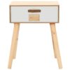 Nachttisch mit Schublade 44x30x58,5 cm Massivholz Kiefer - Image 2