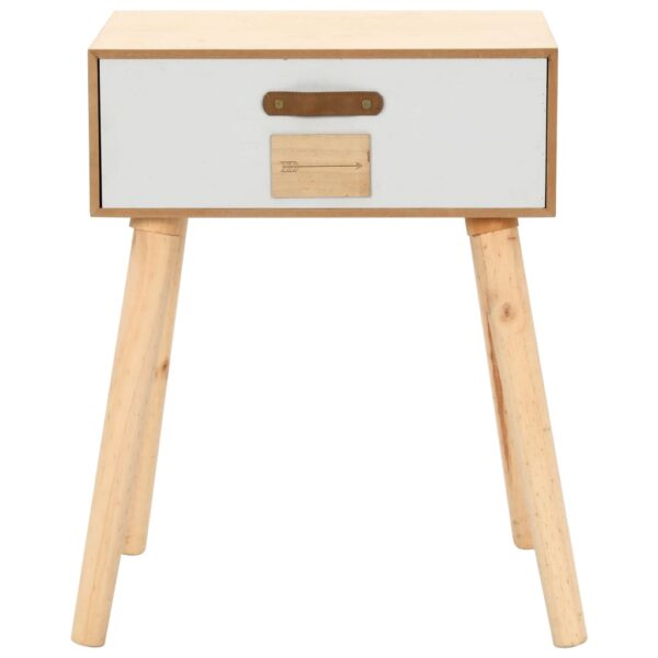 Nachttisch mit Schublade 44x30x58,5 cm Massivholz Kiefer - Image 2