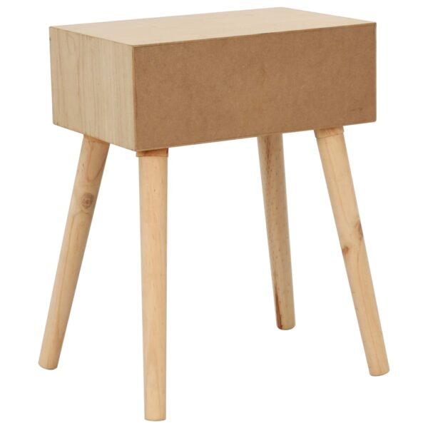 Nachttisch mit Schublade 44x30x58,5 cm Massivholz Kiefer - Image 4