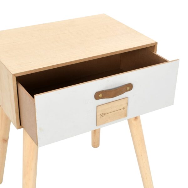 Nachttisch mit Schublade 44x30x58,5 cm Massivholz Kiefer - Image 5