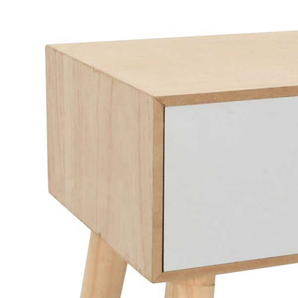 Nachttisch mit Schublade 44x30x58,5 cm Massivholz Kiefer - Image 6
