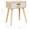 Nachttisch mit Schublade 44x30x58,5 cm Massivholz Kiefer - Image 7