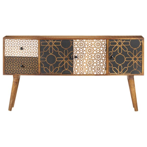 Sideboard mit Druckmustern 130x30x70 cm Massivholz Mango - Image 2