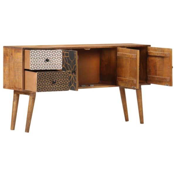 Sideboard mit Druckmustern 130x30x70 cm Massivholz Mango - Image 3