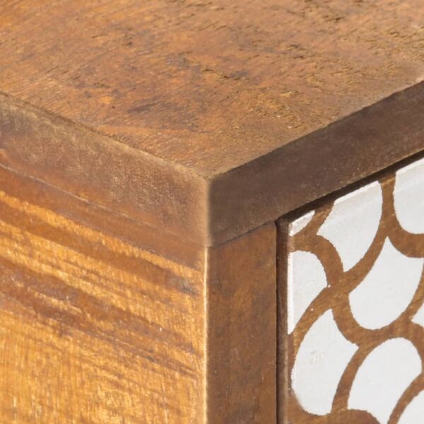 Sideboard mit Druckmustern 130x30x70 cm Massivholz Mango - Image 5