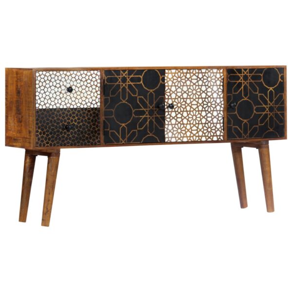 Sideboard mit Druckmustern 130x30x70 cm Massivholz Mango - Image 8