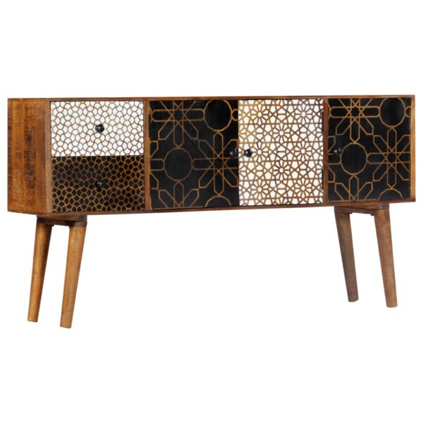 Sideboard mit Druckmustern 130x30x70 cm Massivholz Mango - Image 10