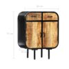 Sideboard 60×30×75 cm Massivholz Mango und Eisen - Image 8