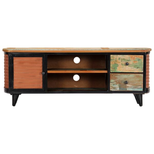 TV-Schrank 120x30x45 cm Altholz Massiv - Image 2