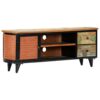 TV-Schrank 120x30x45 cm Altholz Massiv - Image 8