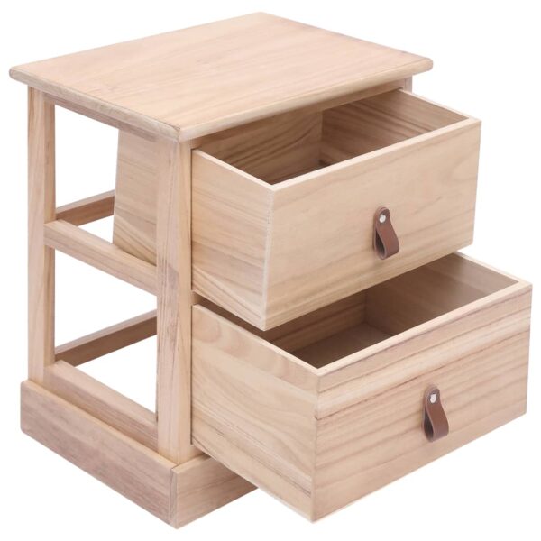 Nachttisch 38×28×45 cm Paulownia-Holz - Image 2