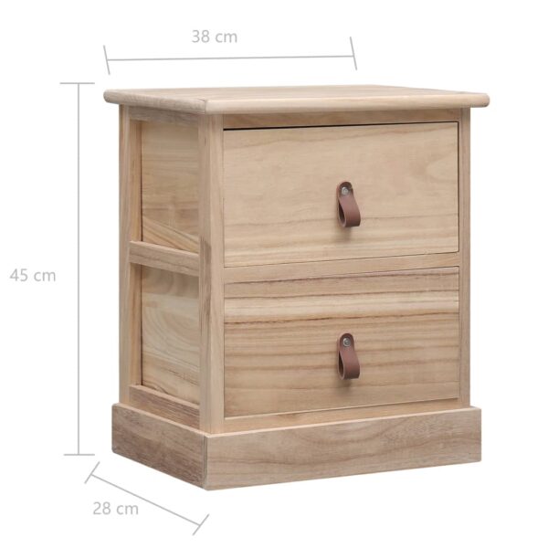 Nachttisch 38×28×45 cm Paulownia-Holz - Image 6