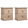 Nachttische 2 Stk. 38×28×45 cm Paulownia-Holz
