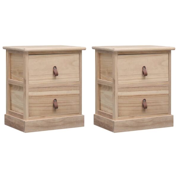 Nachttische 2 Stk. 38×28×45 cm Paulownia-Holz