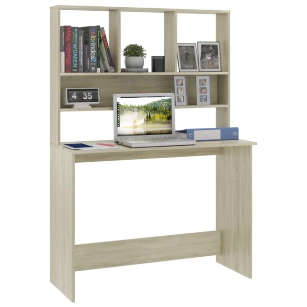 Schreibtisch mit Regalen Sonoma-Eiche 110x45x157 cm - Image 3