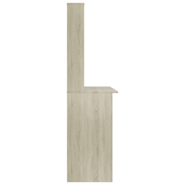 Schreibtisch mit Regalen Sonoma-Eiche 110x45x157 cm - Image 5