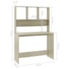 Schreibtisch mit Regalen Sonoma-Eiche 110x45x157 cm - Image 6