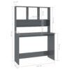 Schreibtisch mit Regalen Hochglanz- 110x45x157 cm - Image 6