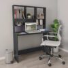 Schreibtisch mit Regalen Hochglanz- 110x45x157 cm
