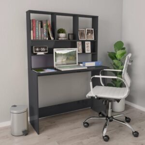 Schreibtisch mit Regalen Hochglanz- 110x45x157 cm