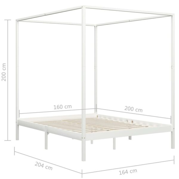 Himmelbett-Gestell  Massivholz Kiefer - Image 5