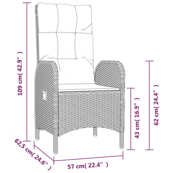 Gartenstühle 2 Stk. Poly Rattan - Image 9