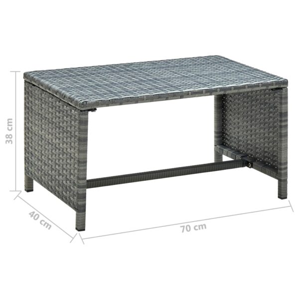 Couchtisch  70×40×38 cm Poly Rattan - Image 4