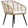 3-tlg. Bistro-Set Poly Rattan Eiche - Image 2