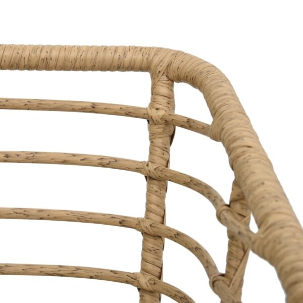 3-tlg. Bistro-Set Poly Rattan Eiche - Image 4