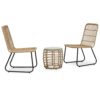 3-tlg. Bistro-Set Poly Rattan Eiche