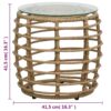 3-tlg. Bistro-Set Poly Rattan Eiche - Image 7