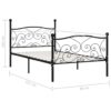 Bettgestell mit Lattenrost  Metall 90×200 cm - Image 5