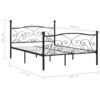 Bettgestell mit Lattenrost  Metall 140 × 200 cm - Image 5