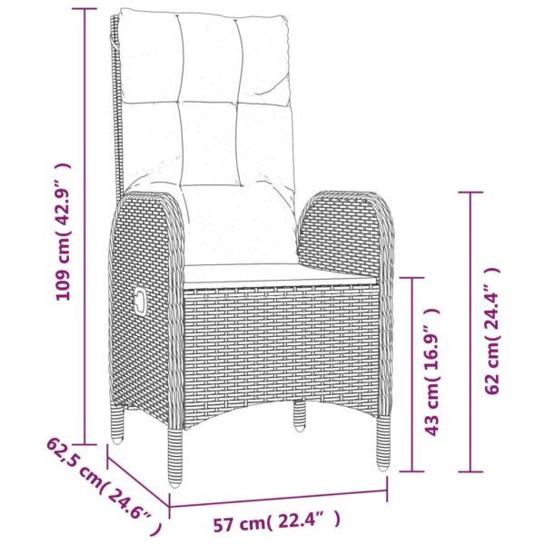 Gartenstühle 2 Stk. Poly Rattan - Image 9
