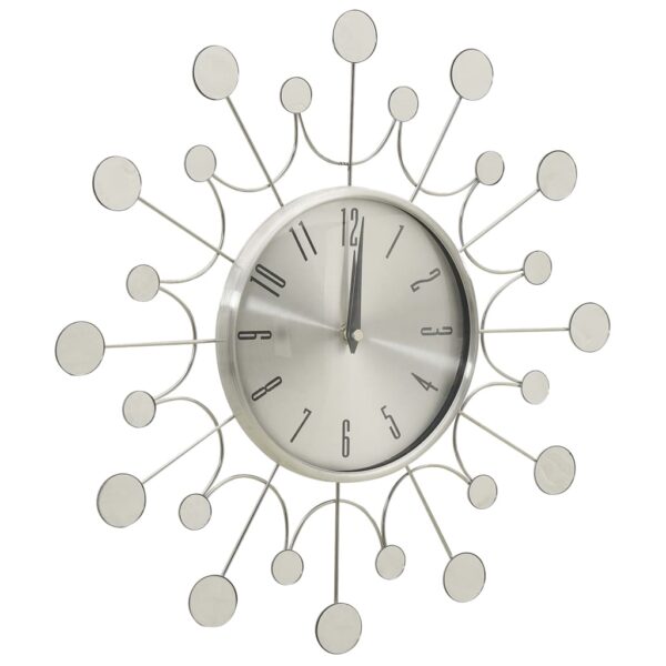 Wanduhr Silbern 40 cm Metall - Image 3