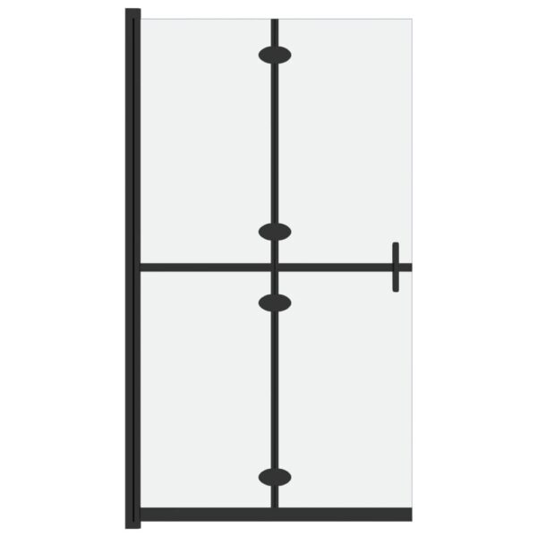 Faltbare begehbare Duschwand ESG-Glas mattiert 100x190 cm - Image 2