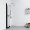 Faltbare begehbare Duschwand ESG-Glas mattiert 100x190 cm - Image 3