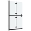Faltbare begehbare Duschwand ESG-Glas mattiert 100x190 cm - Image 4